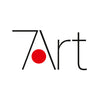 7 art hand painted glass vases