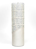 Pearl colour decorated vase | Glass vase for flowers | Cylinder Vase | Interior Design | Home Decor | Large Floor Vase 16 inch | 7017/400/sh125