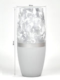 Marble Imitation Painted Art Glass Oval Vase for Flowers | Interior Design | Home Decor | Table vase | 7736/250/sh106