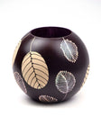 Handpainted Glass Vase for Flowers | Painted Glass Bubble Vase | Interior Design Home Room Decor | Table vase 6 inch | 5578/180/sh104