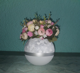 Handpainted Glass Vase for Flowers | Painted Art Glass Round Bubble Vase | Interior Design Home Room Decor | Table vase 6 in | 5578/180/sh106