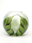 Handpainted Glass Vase for Flowers | Painted Art Glass Vase | Interior Design Home Room Decor Tropical | Table vase 6 inch | 5578/180/sh124.1