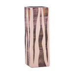 Handpainted Square Glass Vase for Flowers | Painted Art Glass Square Vase | Interior Design Home Decor | Table vase 12 inch | 6360/300/sh103.5