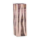 Handpainted Square Glass Vase for Flowers | Painted Art Glass Square Vase | Interior Design Home Decor | Table vase 12 inch | 6360/300/sh103.5