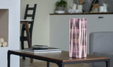 Handpainted Square Glass Vase for Flowers | Painted Art Glass Square Vase | Interior Design Home Decor | Table vase 12 inch | 6360/300/sh103.5