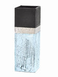 Stone imitation glass vase | Table vase 12 inch | Handpainted vase for flowers | Art Glass Square Vase | Interior Design | Home Decor | 6360/300/sh139.2