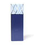 table blue art decorative glass vase