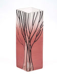 table pink art decorative glass vase