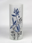 table blue art decorative glass vase