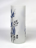 table blue art decorative glass vase 7017/300/sh335