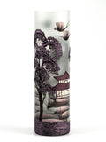 Decorated Glass Vase for Flowers | Cylinder Vase | Chinese Interior Design | Home Decor | Large Floor Vase | 7017/400/855