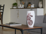 Burgundy Interior | Art decorated vase | Handmade Glass Oval Vase | Home Design | Room Decor | Table vase 12 inch | 7518/300/sh160.1