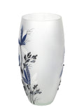 table blue art decorative glass vase 7518/300/sh335