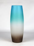 table blue art decorative glass vase