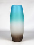 table blue art decorative glass vase