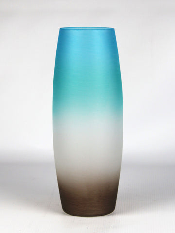 table blue art decorative glass vase