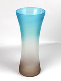 floor blue art decorative glass vase