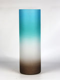 table blue art decorative glass vase