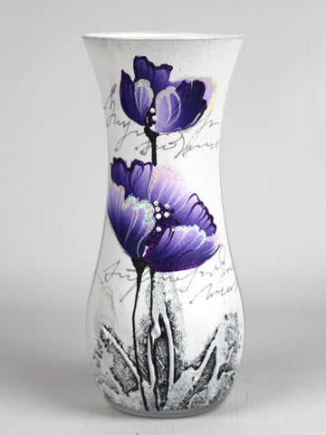 table violet art decorative glass vas