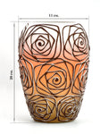 Handpainted Glass Art Bud Vase | Interior Design Home Room Decor | Table vase 8 inch | 9381/200/sh120